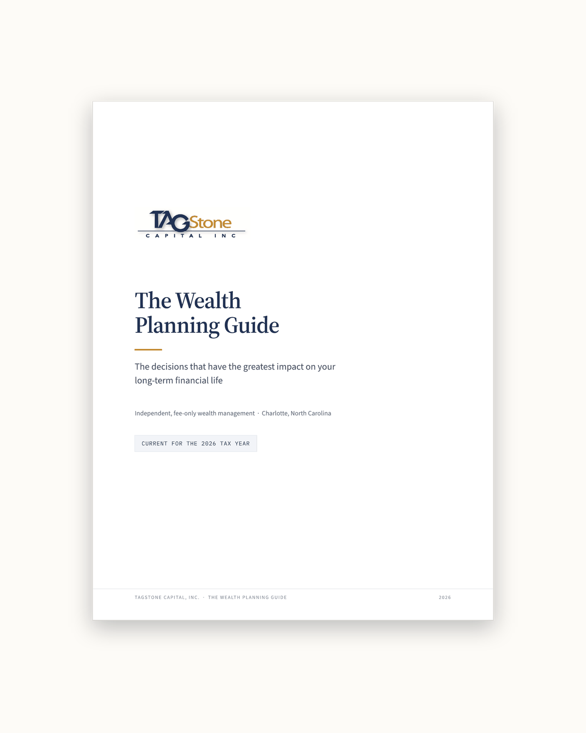The TAGStone Capital Wealth Planning Guide